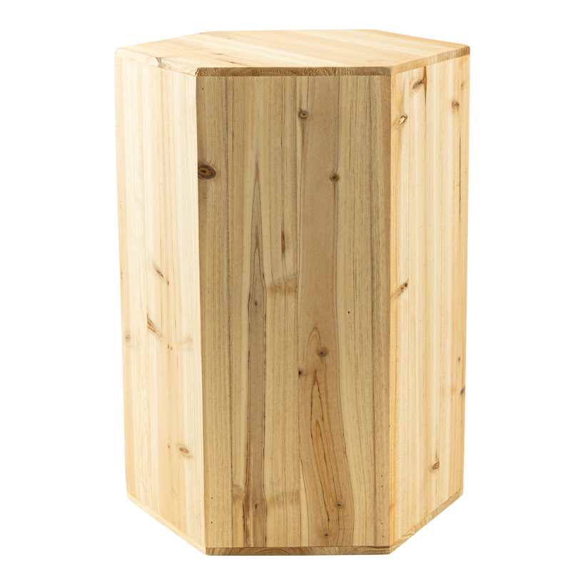 Podie 30x26x15cm 40cm hoch 6-hörna av trä