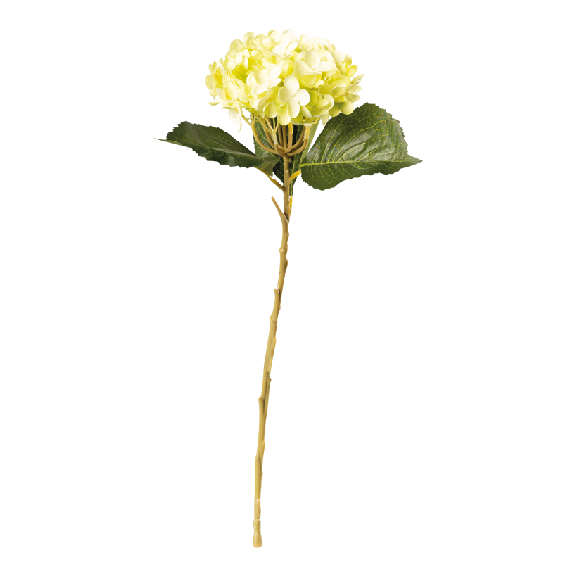 Hydrangea on stem, 50cm Ø 15cm, Stiel: 32cm out of plastic/ artificial silk, flexible