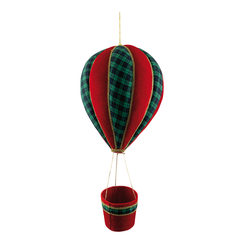 Luftballong, 55x22x22cm av tyg/frigolit med hängare