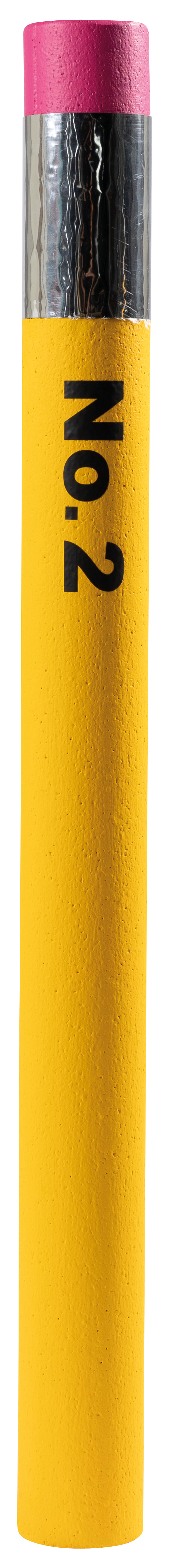 Penna med suddgummi 92x7,5cm av frigolit utan spets, självstående