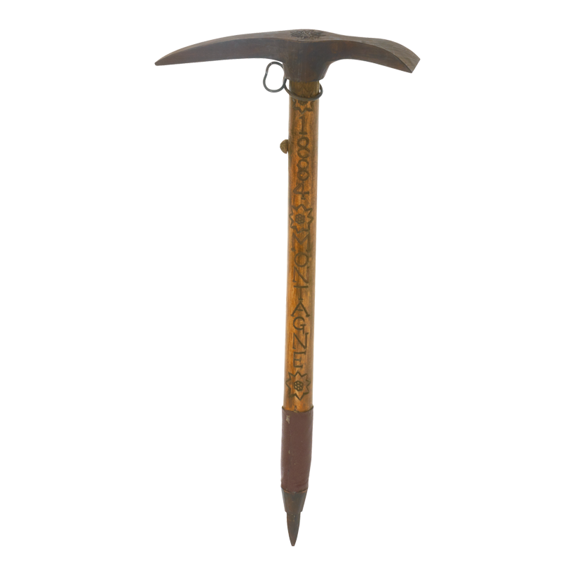 Ishacka, 65cm, med gravyr i träet gjord av trä och plast