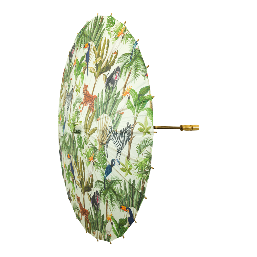 Pappersparaply Ø 84cm vikbar löv & djur