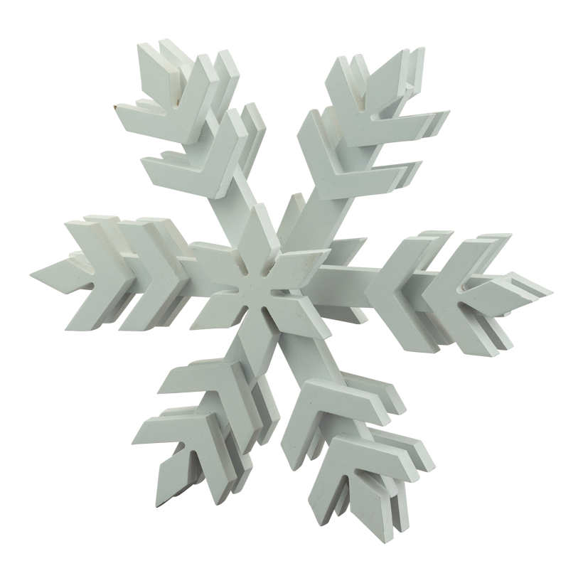 Snöflinga, 30x6cm av trä självständig