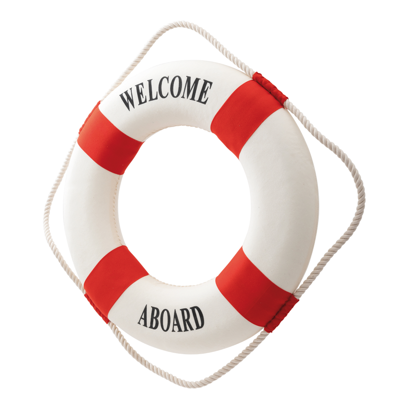 Livboj med rep 45x45x7cm frigolit täckt med bomull