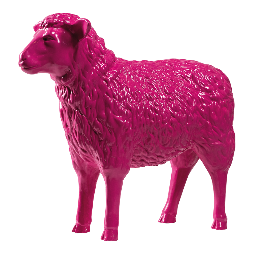 Får 77x27x64cm av polyresin stående, vädertålig