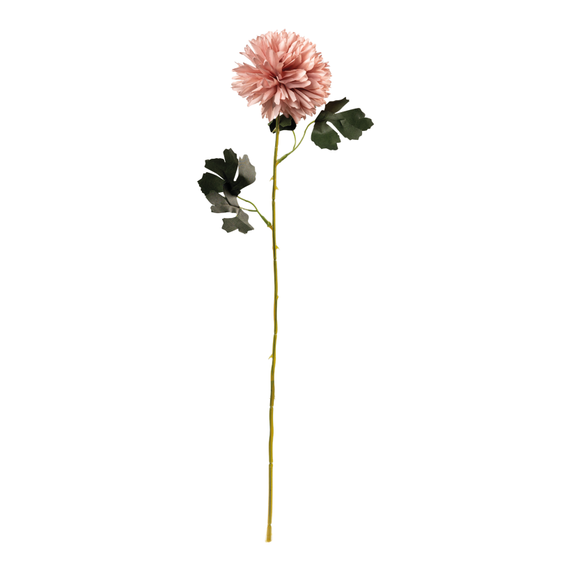 Chrysanthemum on stem, 55cm Ø 10cm, Stiel: 35cm out of artificial silk/ plastic, flexible