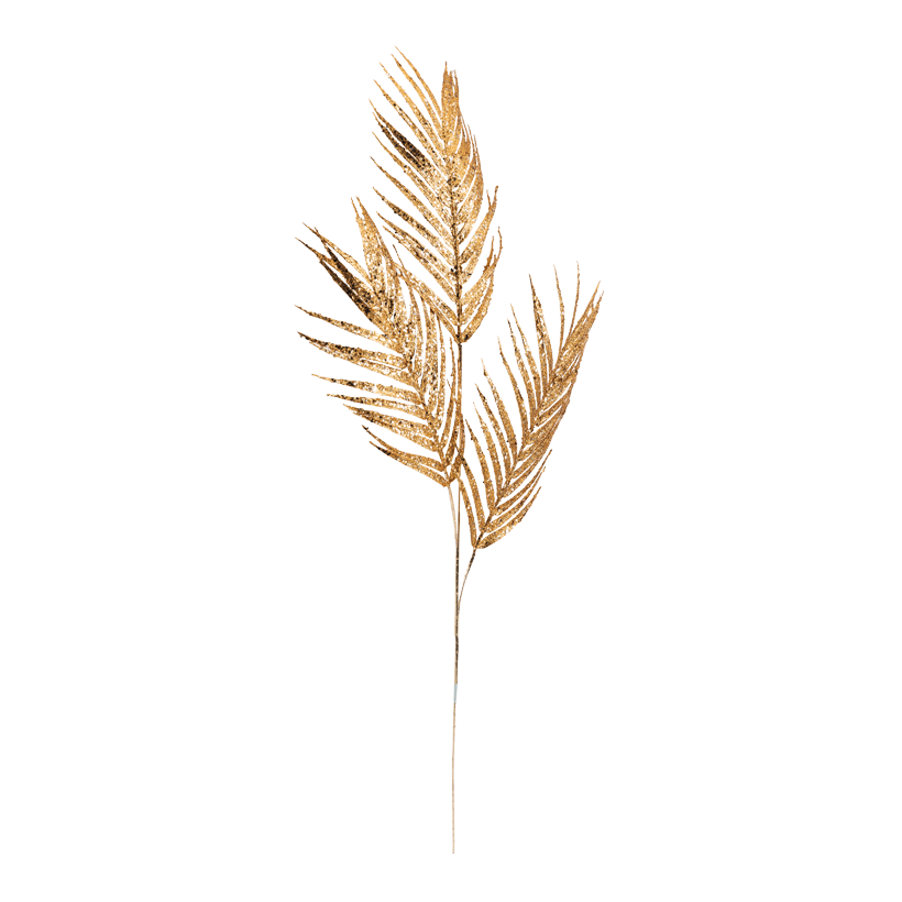 Palmbladskvist, 80cm av plast med glitter, flexibel