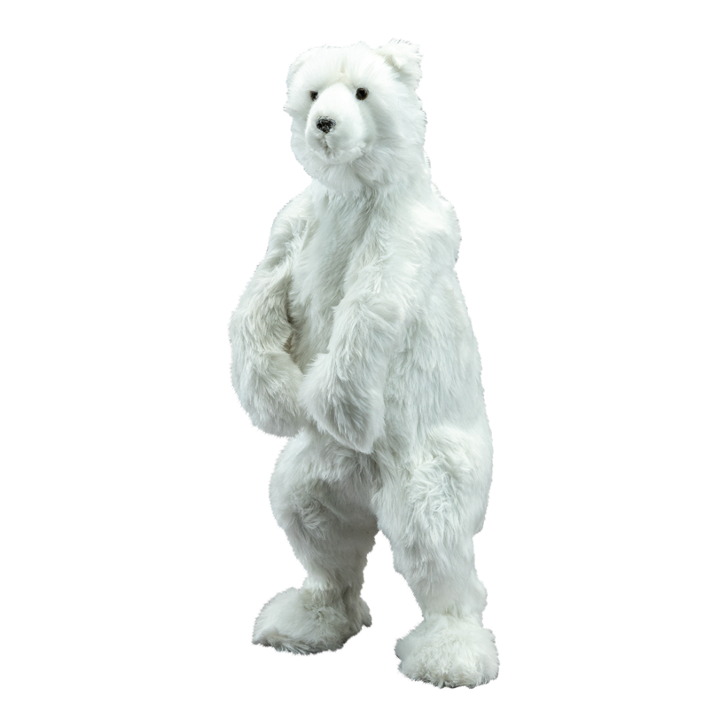 Isbjörn 60x30x23cm av plast/fuskpäls stående