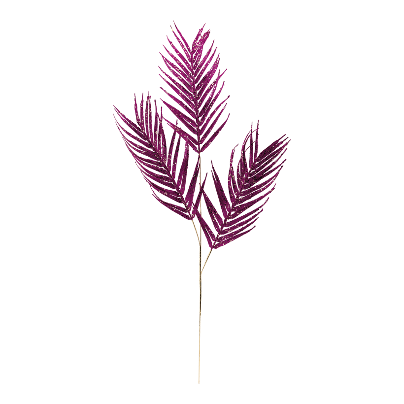 Palmbladskvist, 80cm av plast med glitter, flexibel