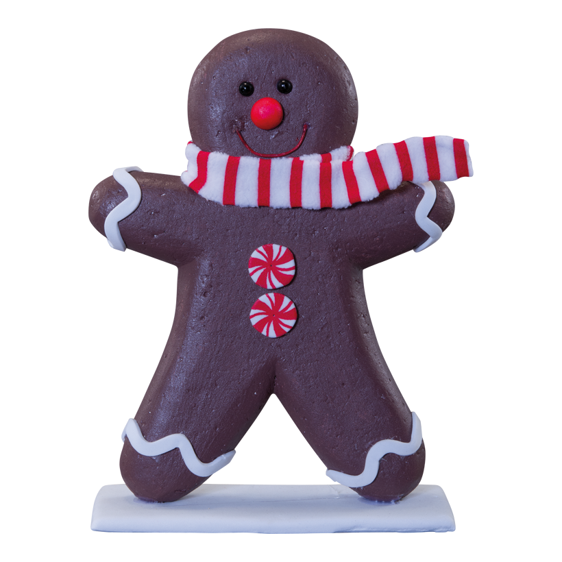 Pepparkakor "Boy", 20x15,5x4,6cm av frigolit/bomull med halsduk, självstående