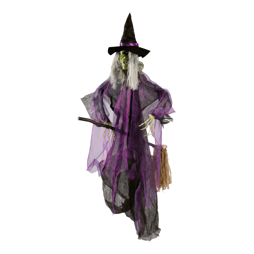 Häxa 213x168x21cm 3x LR44 Batterien erforderlich av textil/konstsilke ögon blinkar, armar rörelse, ljud