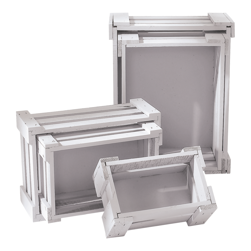 Lådor von 37x28.5x15.5cm bis 21x12.5x9.5 cm, trä 5 st/set, kapslad