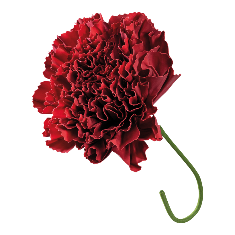 Blomhuvud "Paraply" 60cm Ø 40cm, Komplettlänge : 80cm mit geradem Stiel av skum flexibel, med 40 cm skaft