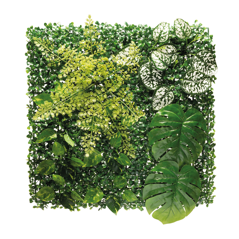 Gräspanel 50x50cm av plast med olika blad