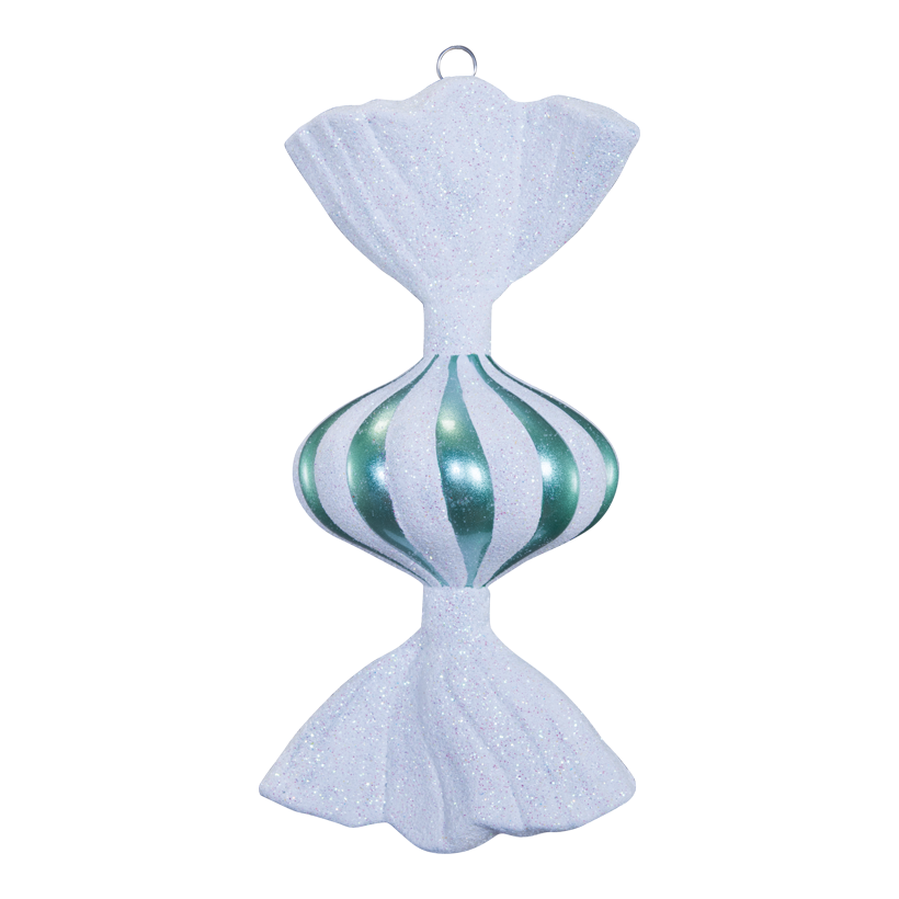 Candy, 15,5cm out of plastic, glitter, with hanger