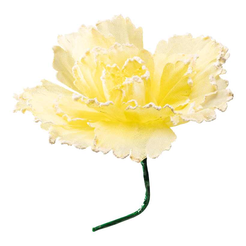 Blossom, Ø30cm Stiel: 20cm, out of fabric, with short stem, flexible