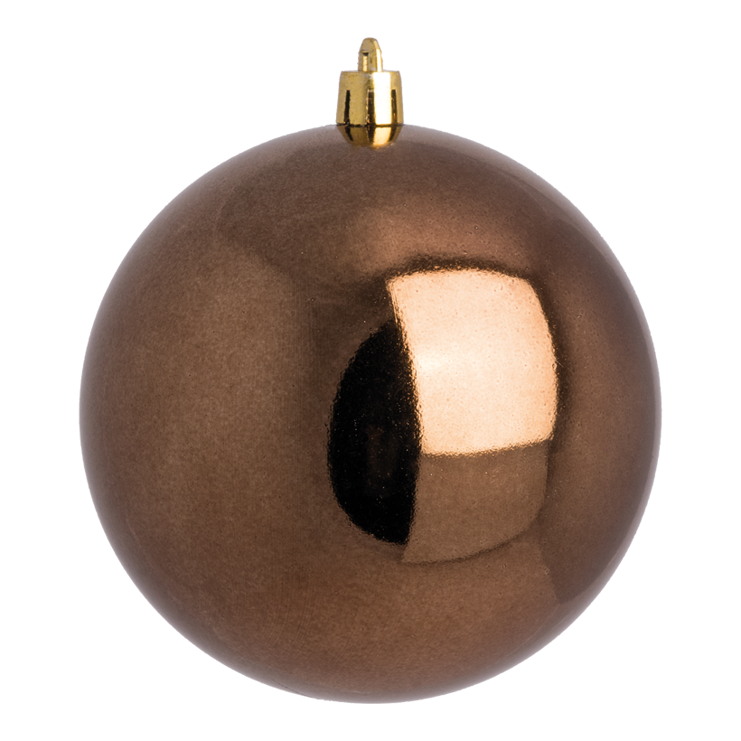 Julkula, brun blank, Ø 6cm, 12 st./förpackning
