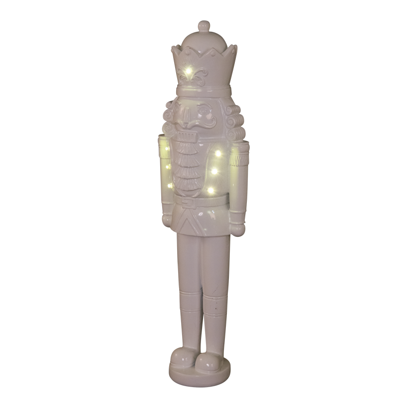 Nötknäppare, 46cm av polyresin med ljus