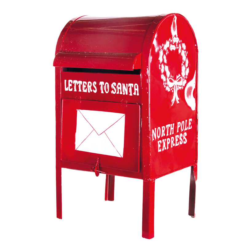 Brevlåda, 52x28cm, gjord av stålplåt Brev till tomten