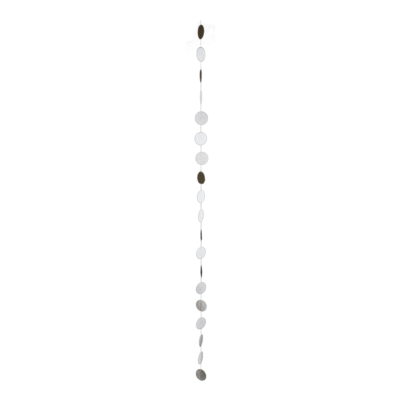 Pappersgirlang, 280cm Ø6,5cm 30 element blandning av glänsande/glitter