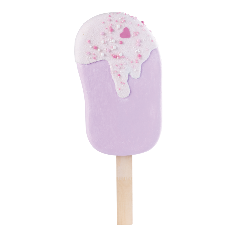 Glass 50x19x5cm Stiel: 18,5cm, av frigolit/trä