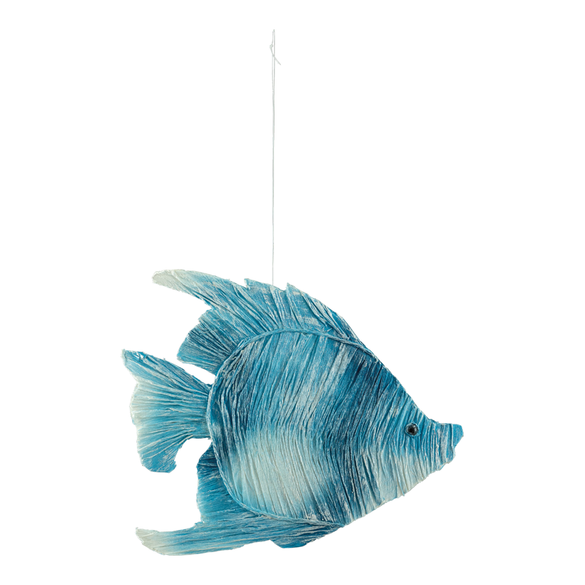 Tropisk fisk 33x39cm slut på papper med nylontråd, platt