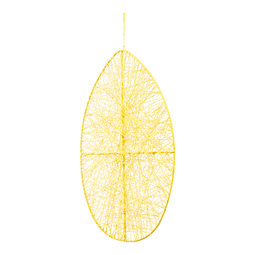 Ägg med jute 90x60cm av tråd med hängare