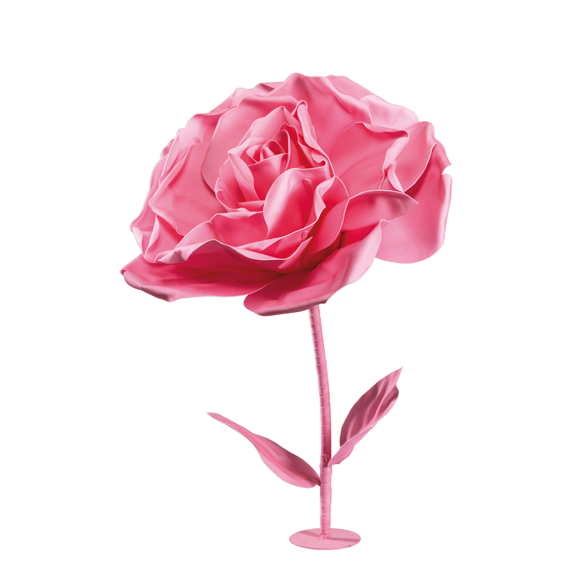 Ros med metallfot Ø 60cm Gesamtlänge: 80cm, Metallfuß: Ø 13cm, av foam/metall