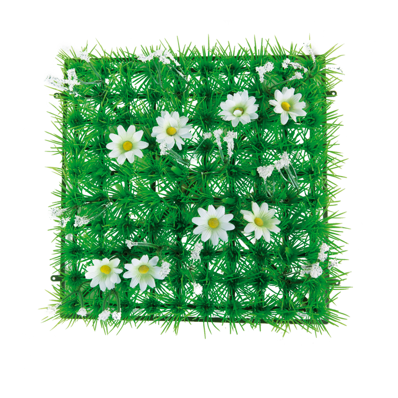 Gräsplattor "Anemoner" 25x25cm, PVC konstsilke