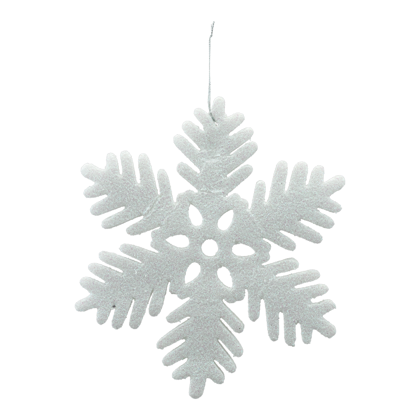 Snöflinga Ø 28cm av foam glitter, med hängare