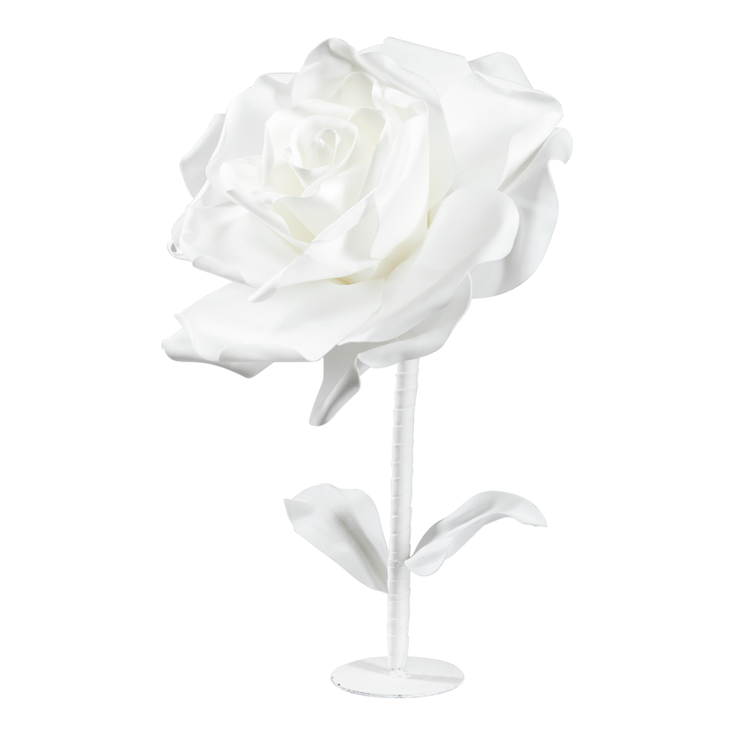 Ros med metallfot Ø 40cm Gesamtlänge: 60cm, Metallfuß: Ø 13cm, av foam/metall