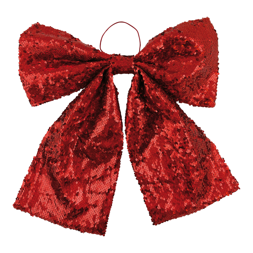 Rosett med glitter 50x45cm av textil med hängare