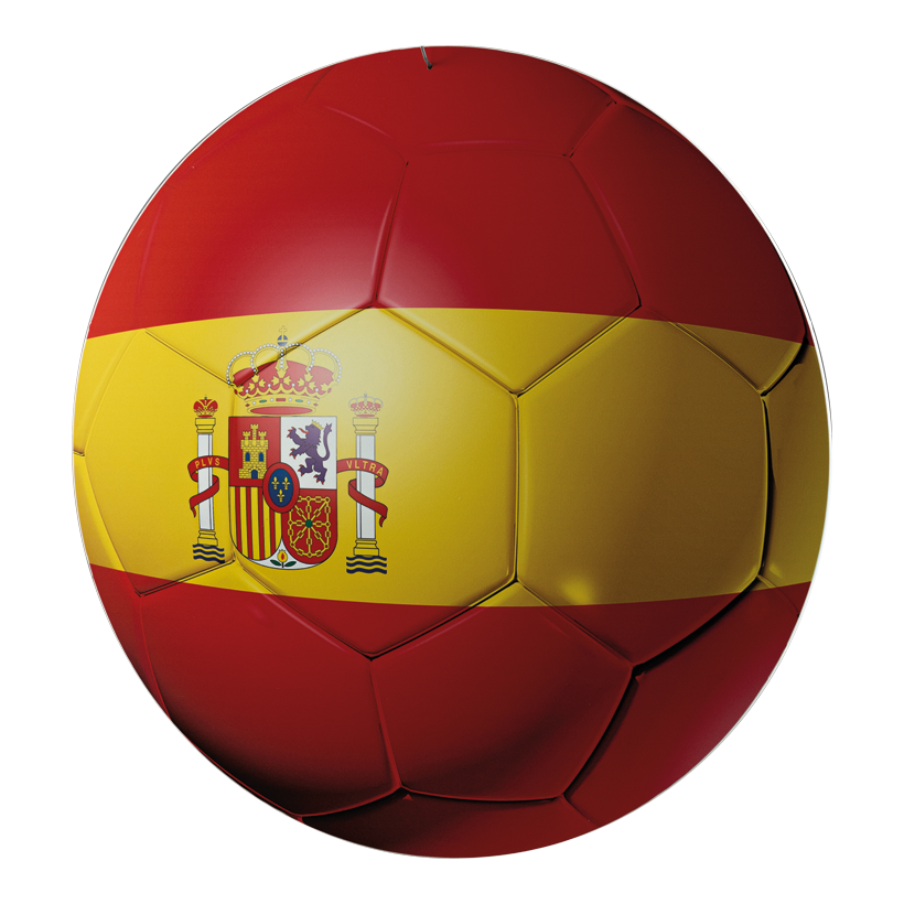 Fotboll Ø 50cm av plast dubbelsidigt tryckt, platt