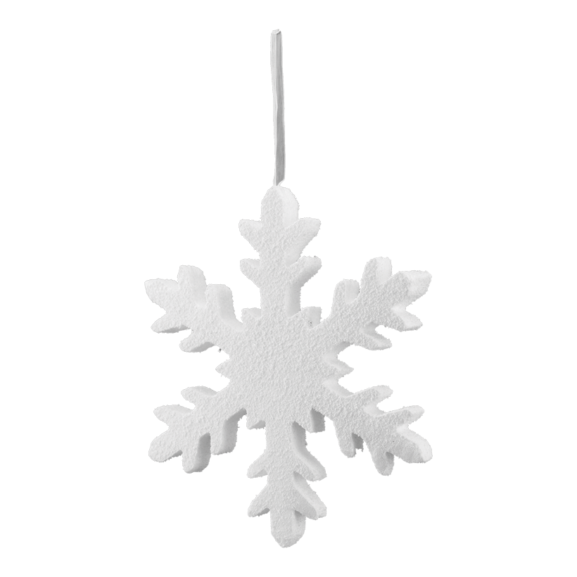 Snöflinga, 20cm av frigolit att hänga