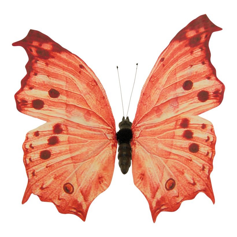 Fjäril 15x20cm av papper/frigolit med vajer för fastsättning