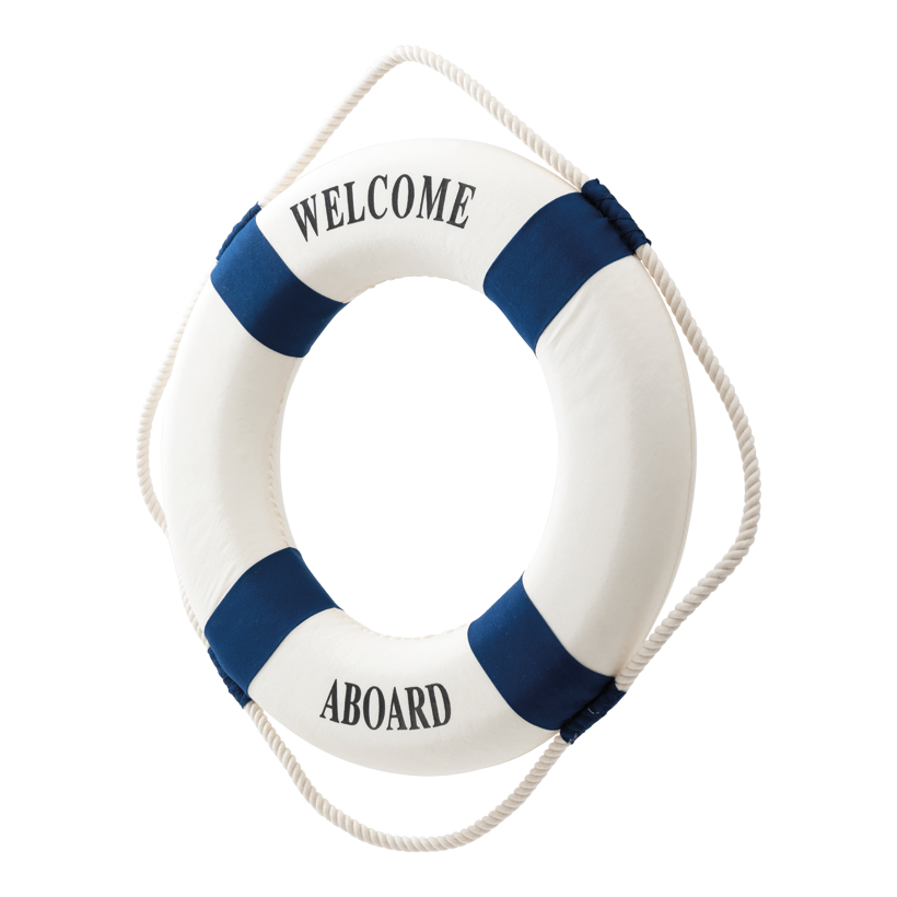 Livboj med rep 35x35x5cm frigolit täckt med bomull