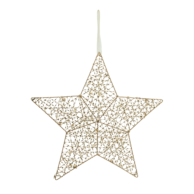 Stjärna 40cm av metall platt, med hängare