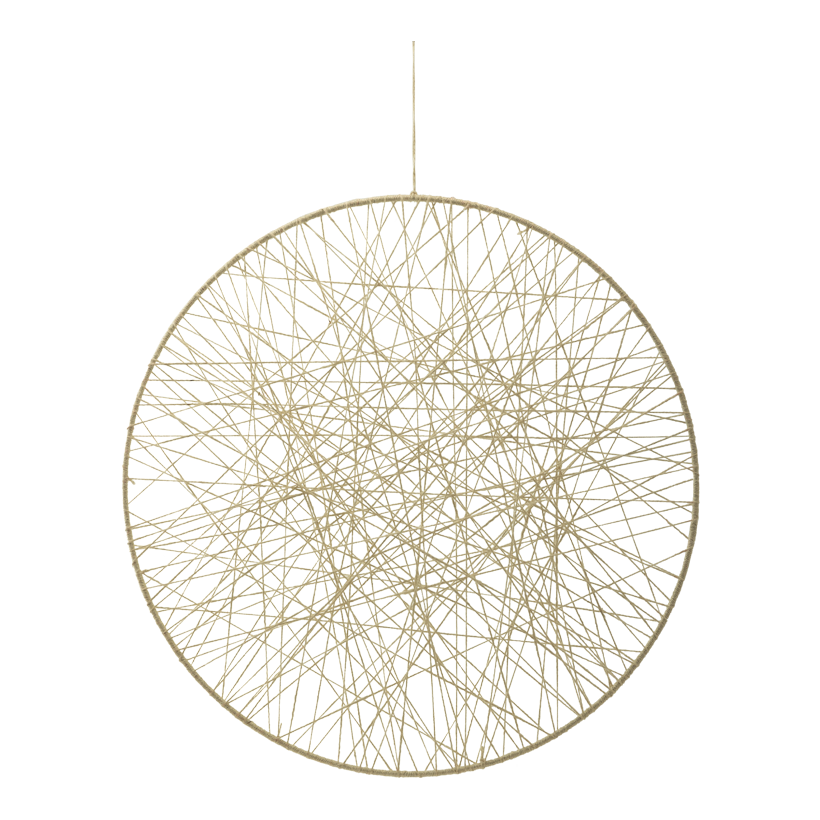 Ring med jutetråd 60cm av metall att hänga