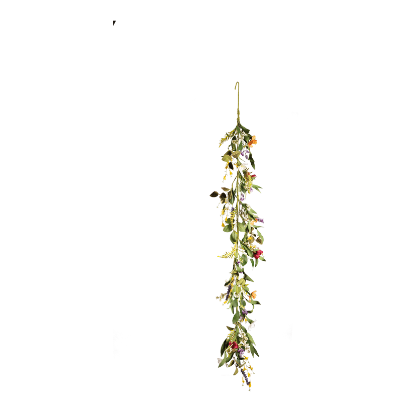 Blomstergirlang, 150cm av plast/konstsilke