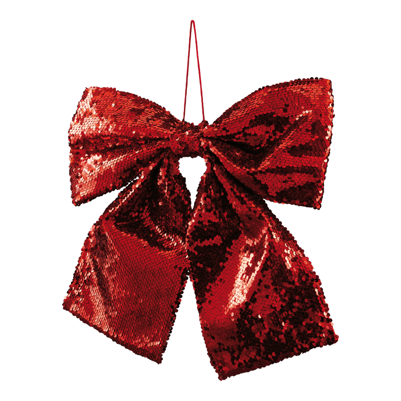 Rosett med glitter 45x40cm av textil med hängare