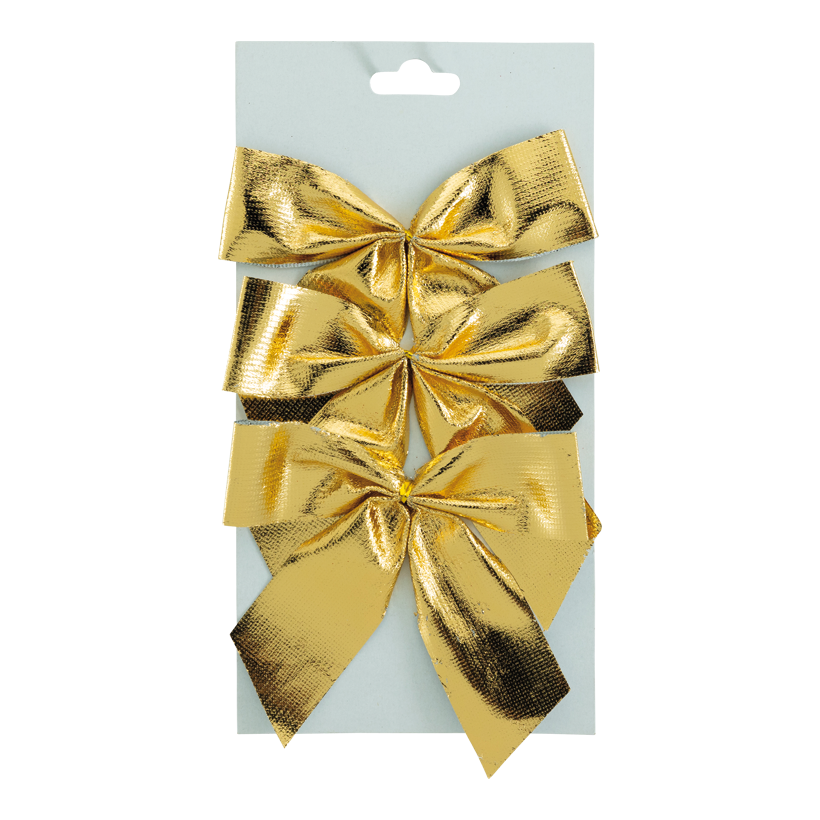 Rosetter, 14x13cm 3 st. av polyester, med 2 öglor, på kort