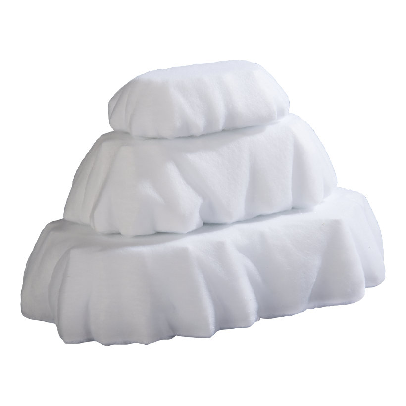 Isflak, 78x53x18cm av frigolit täckt med bomullsull