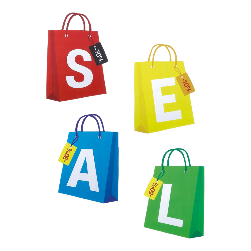 # Bag hanger "Sale" 40x29cm (HxB) cardboard, 4 pcs./set