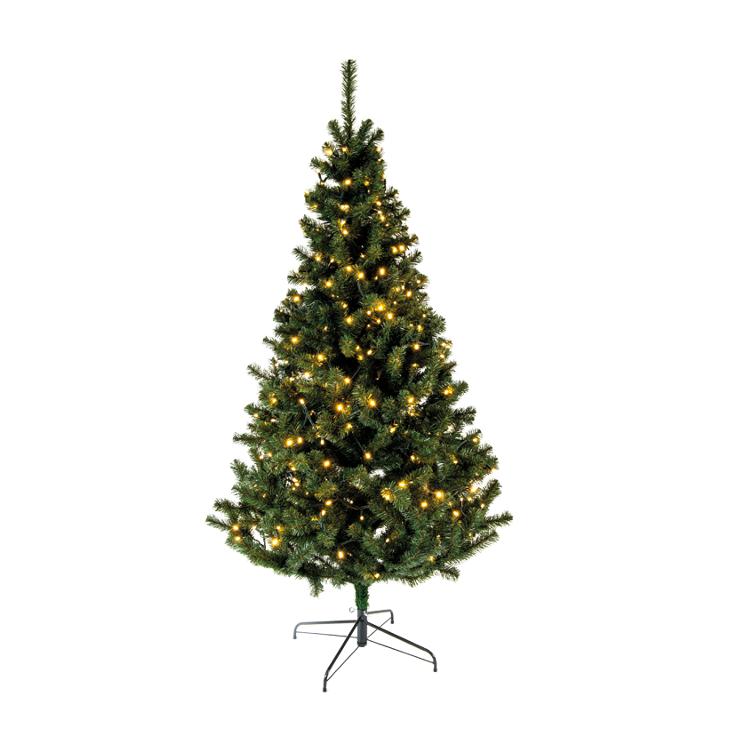 Gran, 270cm Ø150cm med 500 lysdioder med metallstativ, 1.270 spetsar, B1