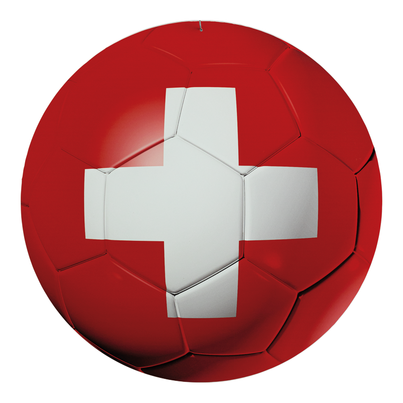 Fotboll Ø 50cm av plast dubbelsidigt tryckt, platt