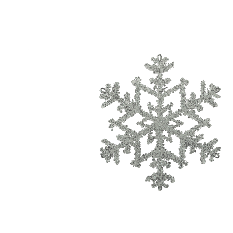 Snöflinga, Ø 25cm av plast med hängare