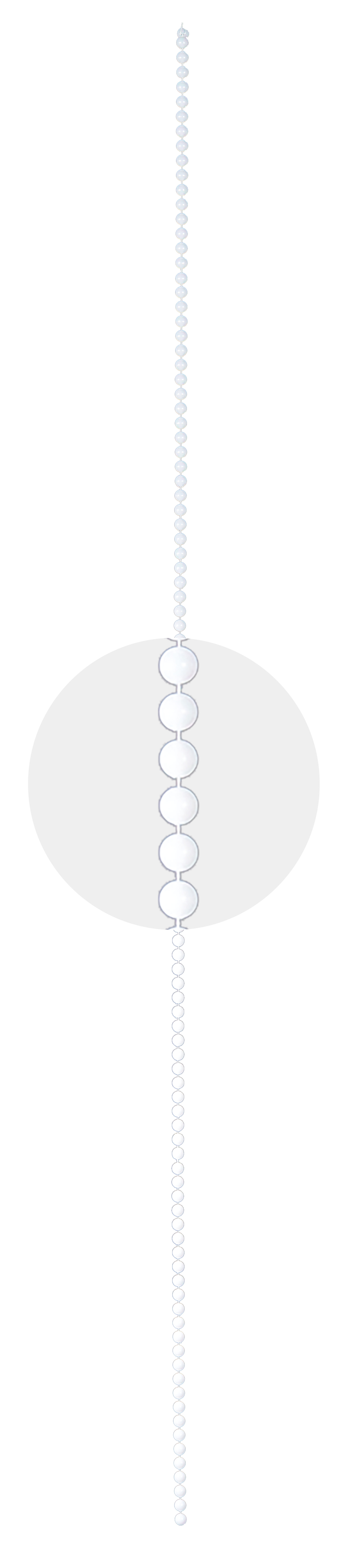 Pärlkedja, 180cm Ø14mm med hängare