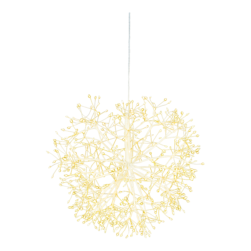 MicroLED boll, 30cm med 384 varmvita lysdioder gjord av plast, för inomhusbruk