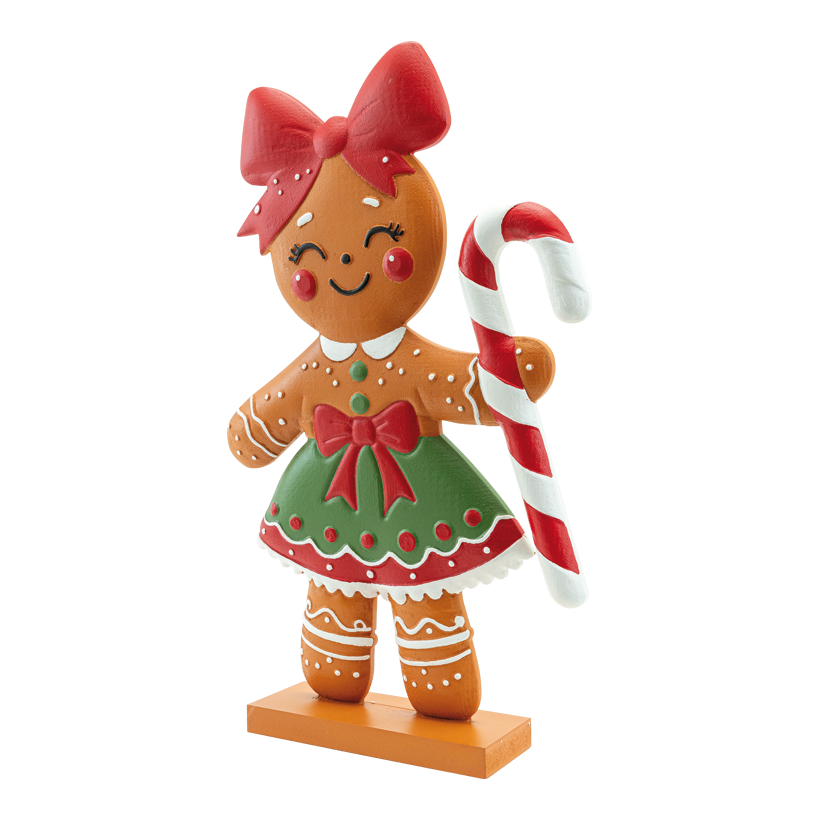Pepparkaksfigur "Flicka" 60x37x9cm Standfuß: 24x9x3cm av MDF