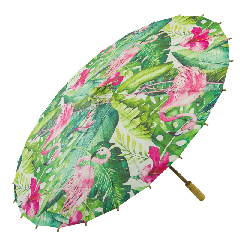 Pappersparaply Ø 84cm vikbar djungelmönster